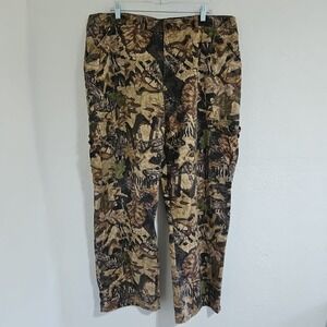 Vtg Jerzees Outdoors Pants Mens Sz XL Mossy Oak Camo Hunting Cargo Outdoors